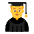 Man Student Flat Default Emoji from Fluent Emoji Flat Set