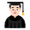 Man Student Flat Light Emoji from Fluent Emoji Flat Set