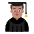 Man Student Flat Medium Emoji from Fluent Emoji Flat Set