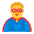 Man Superhero Flat Default Emoji from Fluent Emoji Flat Set