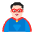 Man Superhero Flat Light Emoji from Fluent Emoji Flat Set