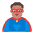 Man Superhero Flat Medium Emoji from Fluent Emoji Flat Set