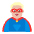 Man Superhero Flat Medium Light Emoji from Fluent Emoji Flat Set