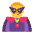 Man Supervillain Flat Default Emoji from Fluent Emoji Flat Set