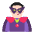 Man Supervillain Flat Light Emoji from Fluent Emoji Flat Set