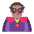 Man Supervillain Flat Medium Emoji from Fluent Emoji Flat Set