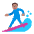 Man Surfing Flat Medium Emoji from Fluent Emoji Flat Set