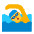 Man Swimming Flat Default Emoji from Fluent Emoji Flat Set