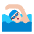 Man Swimming Flat Light Emoji from Fluent Emoji Flat Set