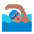 Man Swimming Flat Medium Emoji from Fluent Emoji Flat Set