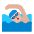 Man Swimming Flat Medium Light Emoji from Fluent Emoji Flat Set