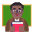 Man Teacher Flat Medium Dark Emoji from Fluent Emoji Flat Set