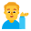 Man Tipping Hand Flat Default Emoji from Fluent Emoji Flat Set