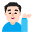 Man Tipping Hand Flat Light Emoji from Fluent Emoji Flat Set