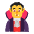 Man Vampire Flat Default Emoji from Fluent Emoji Flat Set