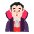 Man Vampire Flat Light Emoji from Fluent Emoji Flat Set