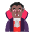 Man Vampire Flat Medium Dark Emoji from Fluent Emoji Flat Set