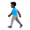 Man Walking Flat Dark Emoji from Fluent Emoji Flat Set