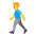 Man Walking Flat Default Emoji from Fluent Emoji Flat Set