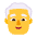 Man White Hair Flat Default Emoji from Fluent Emoji Flat Set