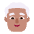 Man White Hair Flat Medium Emoji from Fluent Emoji Flat Set