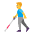 Man With White Cane Flat Default Emoji from Fluent Emoji Flat Set