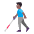 Man With White Cane Flat Medium Dark Emoji from Fluent Emoji Flat Set