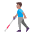 Man With White Cane Flat Medium Emoji from Fluent Emoji Flat Set