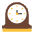 Mantelpiece Clock Flat Emoji from Fluent Emoji Flat Set