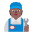 Mechanic Flat Medium Dark Emoji from Fluent Emoji Flat Set