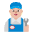 Mechanic Flat Medium Light Emoji from Fluent Emoji Flat Set