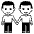 Men Holding Hands Emoji from EmojiTwo Black Set