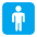 Mens Room Flat Emoji from Fluent Emoji Flat Set