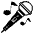 Microphone Emoji from EmojiTwo Black Set