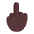 Middle Finger Flat Dark Emoji from Fluent Emoji Flat Set