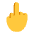 Middle Finger Flat Default Emoji from Fluent Emoji Flat Set