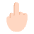 Middle Finger Flat Light Emoji from Fluent Emoji Flat Set