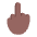 Middle Finger Flat Medium Dark Emoji from Fluent Emoji Flat Set