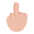 Middle Finger Flat Medium Light Emoji from Fluent Emoji Flat Set