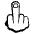 Middle Finger Emoji from EmojiTwo Black Set