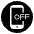Mobile Phone Off Emoji from EmojiTwo Black Set