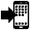 Mobile Phone With Arrow Emoji from EmojiTwo Black Set