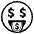 Money Mouth Face Emoji from EmojiTwo Black Set