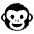 Monkey Face Emoji from EmojiTwo Black Set