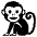 Monkey Emoji from EmojiTwo Black Set