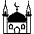 Mosque Emoji from EmojiTwo Black Set