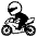 Motorcycle Emoji from EmojiTwo Black Set