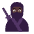 Ninja Flat Dark Emoji from Fluent Emoji Flat Set