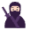 Ninja Flat Light Emoji from Fluent Emoji Flat Set