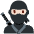 Ninja Light Skin Tone Emoji from Twemoji Set